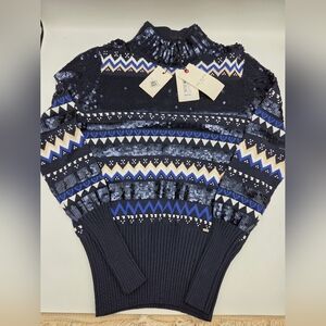 NWT Ted Baker Sparkle Fair Isle Sweater